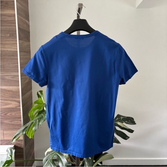 Moncler T-shirt Maglia Blue Men's Sz Medium 100% Authentic - Picture 5 of 10